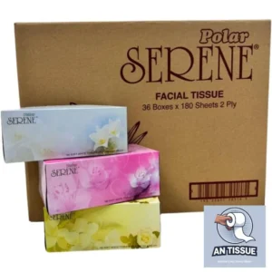 Keep Fresh With Serene Paper Facial Tissues - 2 Ply White For Every Need