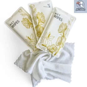 Luxury Wet Wipes, 100 Individually Wrapped Non-Scented Microfiber Wipes for Personal Hygiene