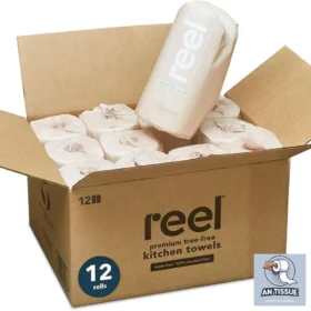 Eco-Friendly Cleaning With Reel Premium Recycled Paper Towels – 12 Rolls